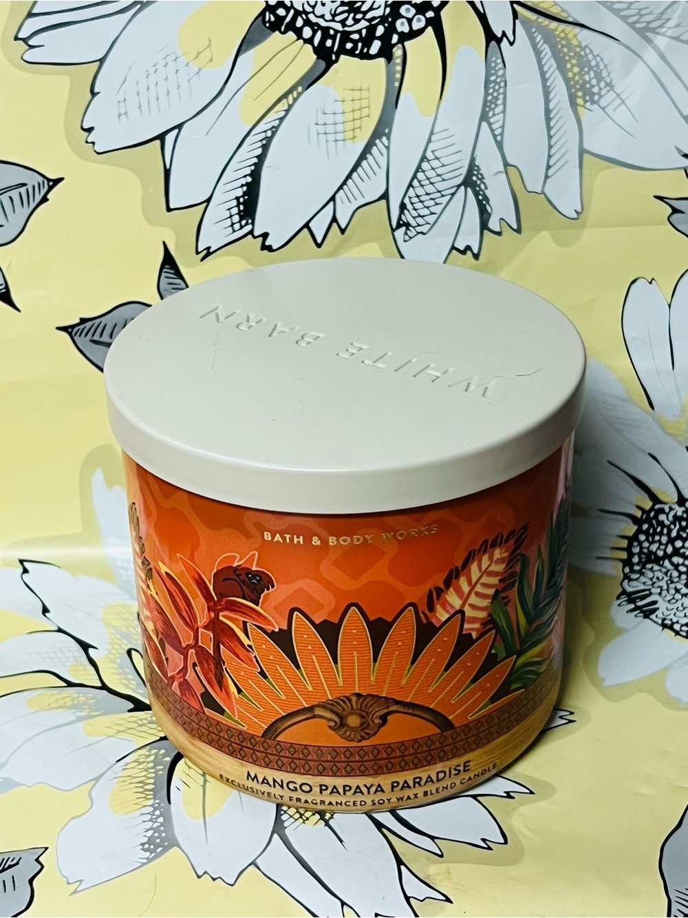 Bath & Body Works Mango Papaya Paradise Scented 3 Wick Candle 14.5 oz